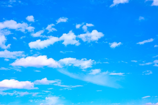 Blue sky with clouds - abstract background, copyspace composition, space fot text