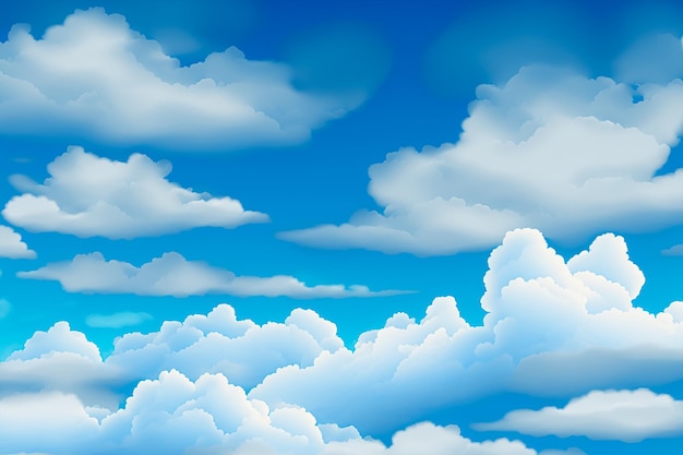 Photo blue sky with clouds background. ai generated