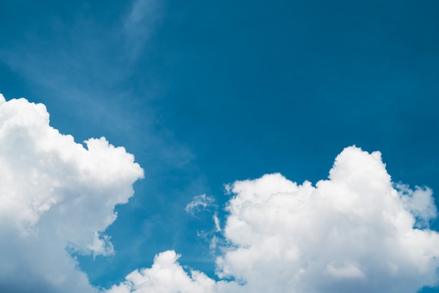 Blue sky with clouds background summer time beautiful sky