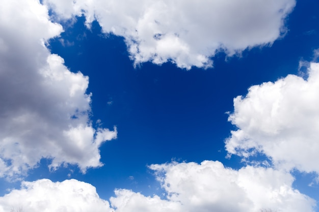 Blue sky with clouds background