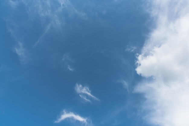 晴れた日に雲と青い空