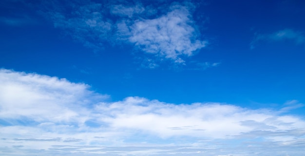 Blue sky with clouds closeup