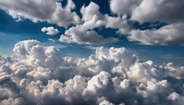 青い空 雲のパノラマ景色 雲の背景