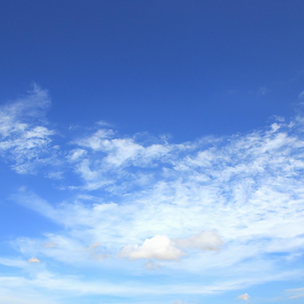 A blue sky with clouds and a few clouds