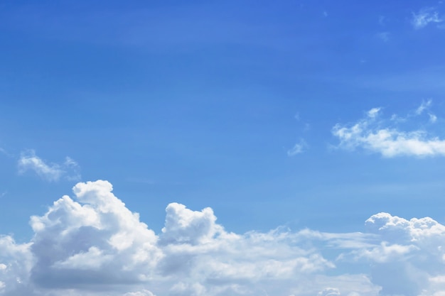 Blue sky with clouds Many beautiful white