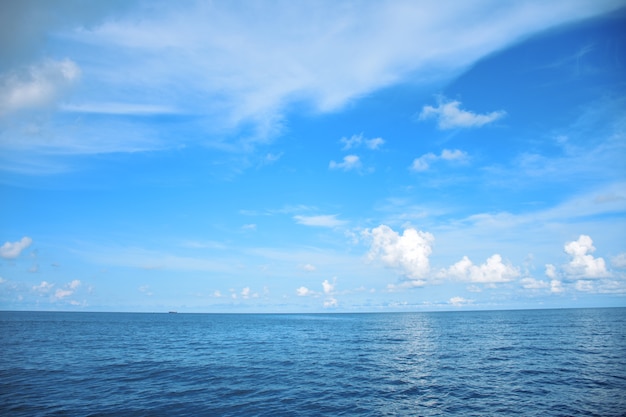  blue sky with clouds over the sea