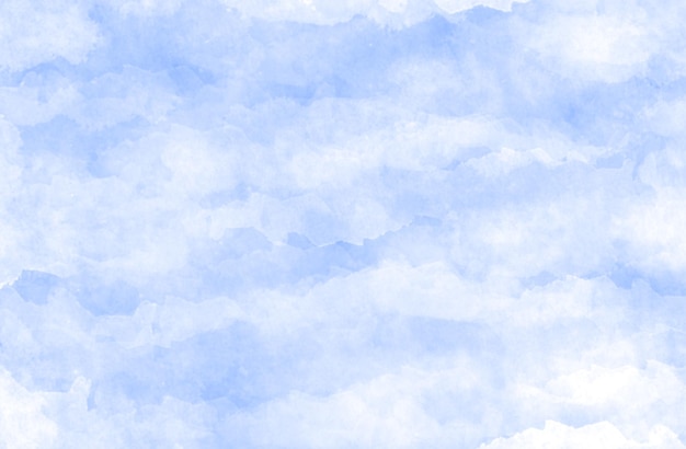 Blue sky with clouds on a white background