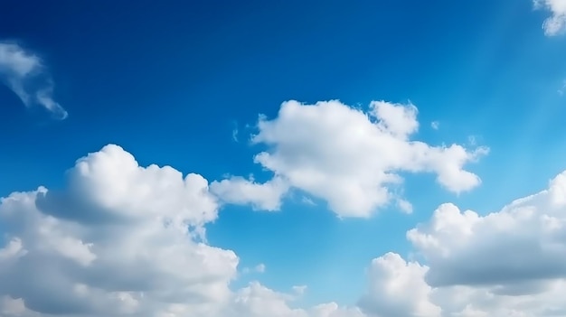 A blue sky with clouds and a white cloud