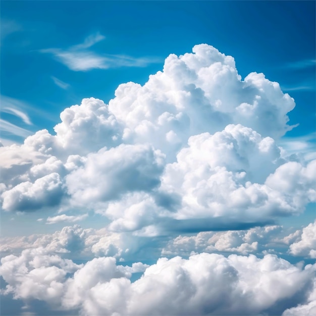 Photo a blue sky with clouds and a white cloud