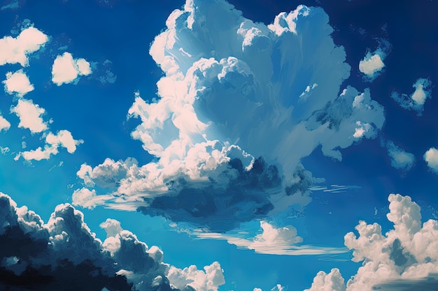 Blue sky with clouds