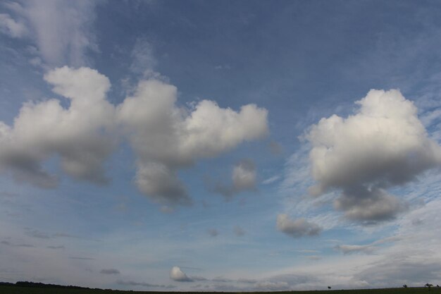 A blue sky with clouds