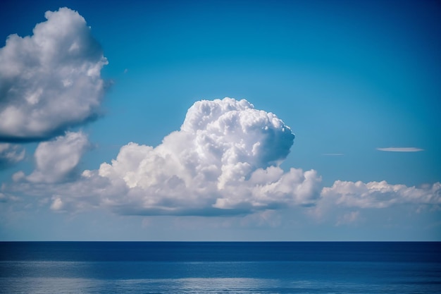 A blue sky with clouds