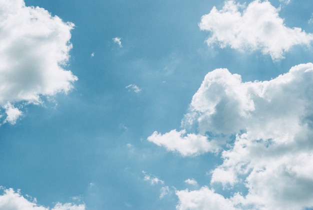 Blue sky with clouds.