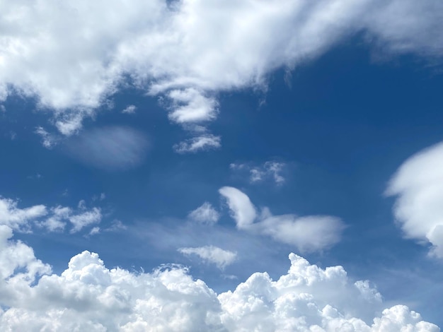 Blue sky with cloudscape background
