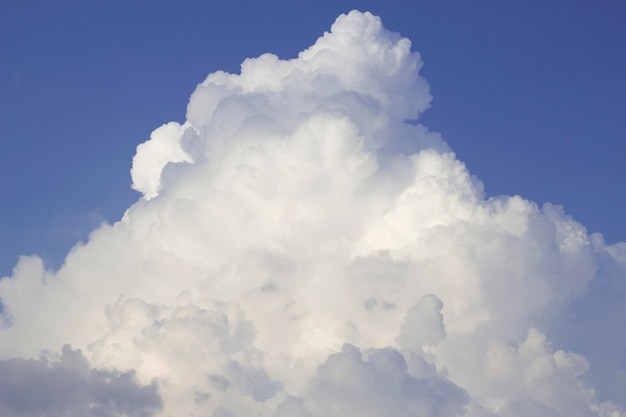 Blue sky with fluffy clouds