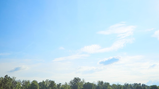 写真 白い雲が動く青い空 雨が降る前に