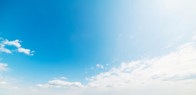 Blue sky with small clouds