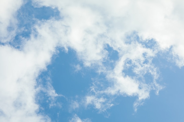 Blue sky with smoky clouds