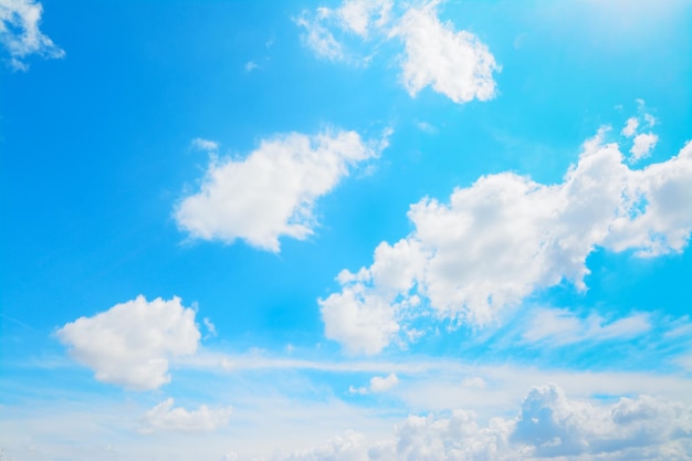 柔らかい雲と青い空