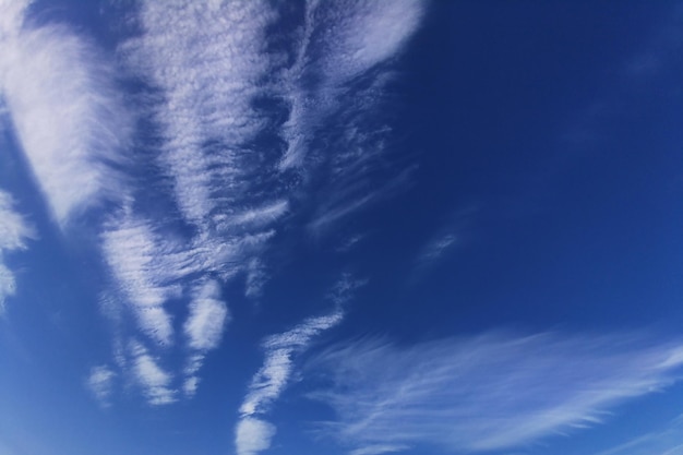 Blue sky with spindrift clouds