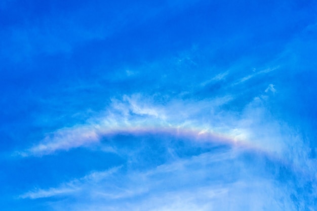 Blue sky with sun halo