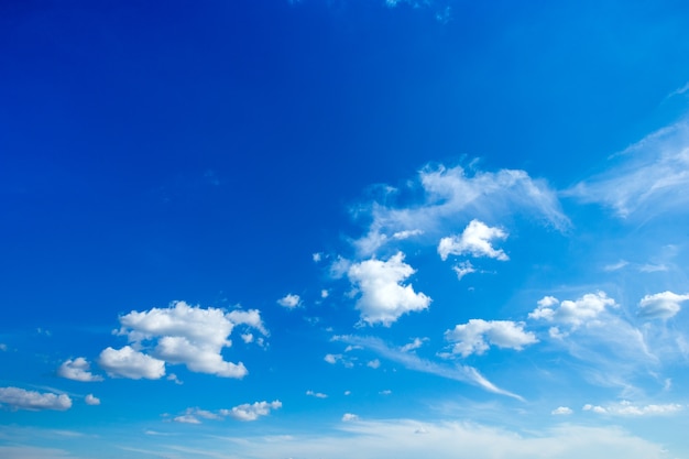 Blue sky with tiny clouds background