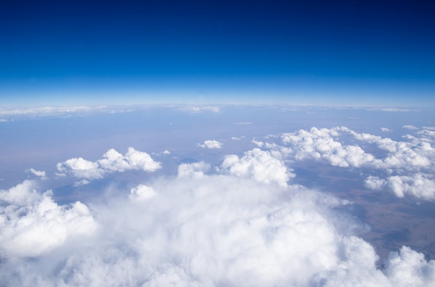 Blue sky with tiny clouds

