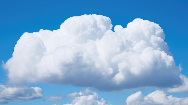 Blue sky with volumetric cloud