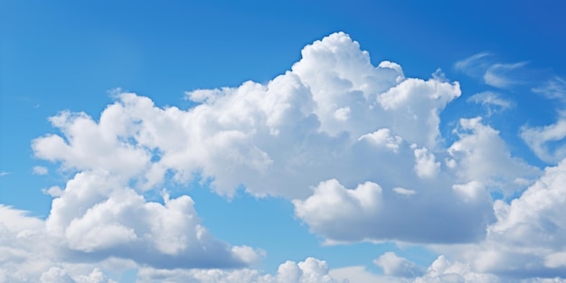 Blue sky with volumetric cloud