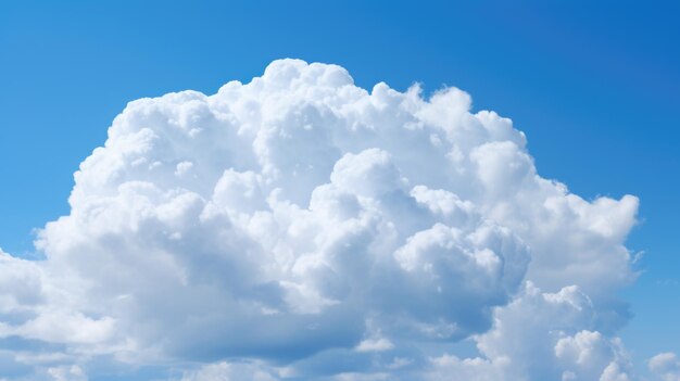 Blue sky with volumetric cloud