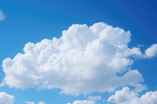 Blue sky with volumetric cloud