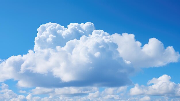 Blue sky with volumetric cloud