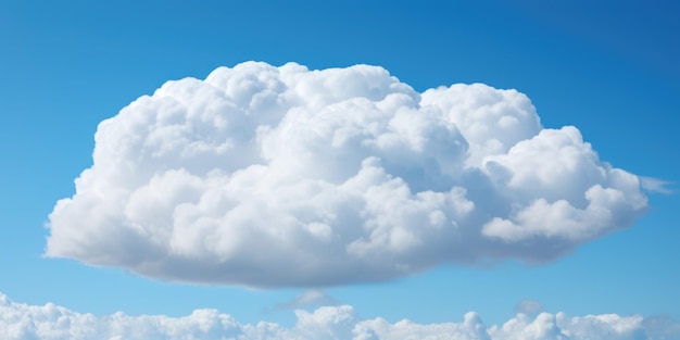 Blue sky with volumetric cloud