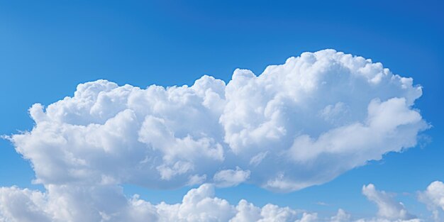 Blue sky with volumetric cloud