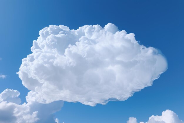 Blue sky with volumetric cloud