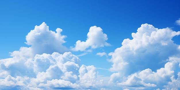 青い空と白い雲の背景 白い雲と青い空の背景