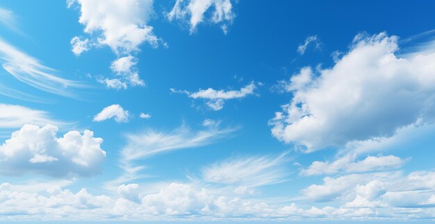 青い空と白い雲の背景 白い雲と青い空の背景