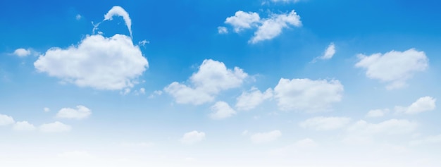 Blue sky with white cloud background