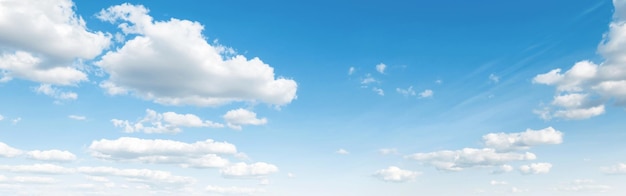 Foto cielo blu con sfondo di nuvole bianche