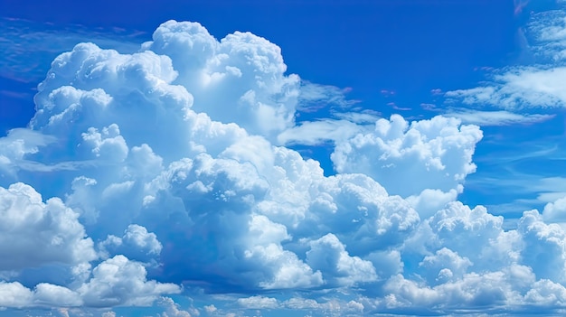 Blue Sky with White Cloud Background