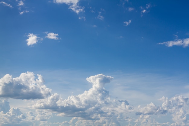 Blue sky with white cloud 