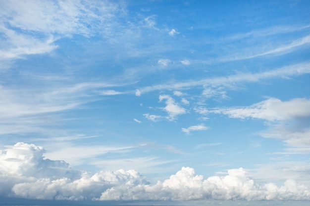 Blue sky with white clouds, summer sky