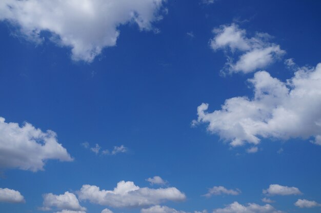 Blue sky with white clouds