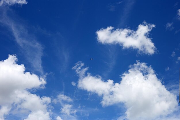 Blue sky with white clouds