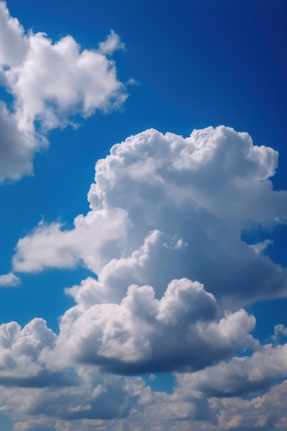 A blue sky with white clouds