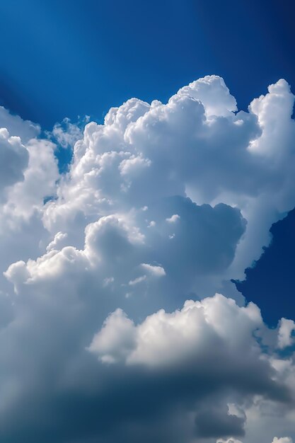 A blue sky with white clouds