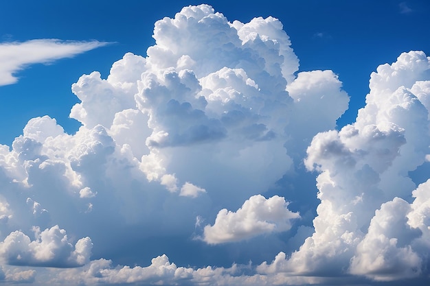 白い雲の青い空