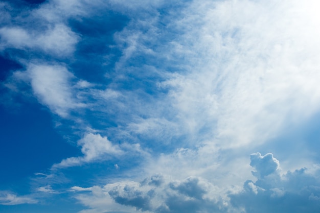 Blue sky with white clouds