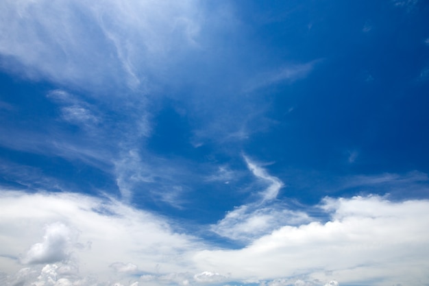 Blue sky with white clouds