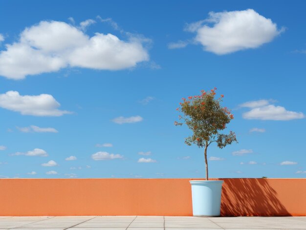 A blue sky with white clouds